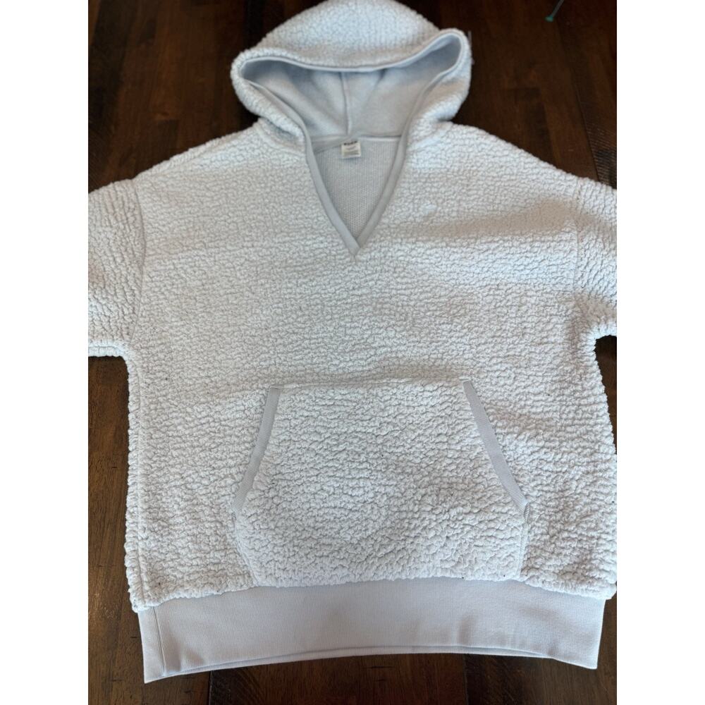 Victoria Secret PINK Oversized Cozy Pullover Fleece Hoodie Pink Berry Medium - Picture 3 of 5